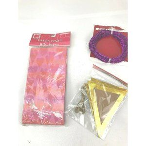 Lot of 3 Valentine themed decor banner favor bags
